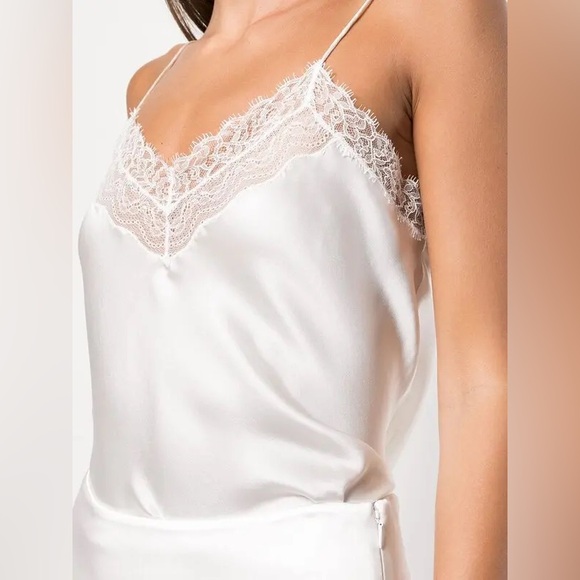 Jonathan Simkhai Erika Ivory White silk Lace Camisole top - Picture 3 of 8
